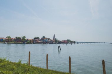 Mazzorbo, Venedik, İtalya 'dan Burano Adası manzarası