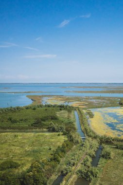 Cathed 'in çan kulesinden Torcello ve lagünün manzarası