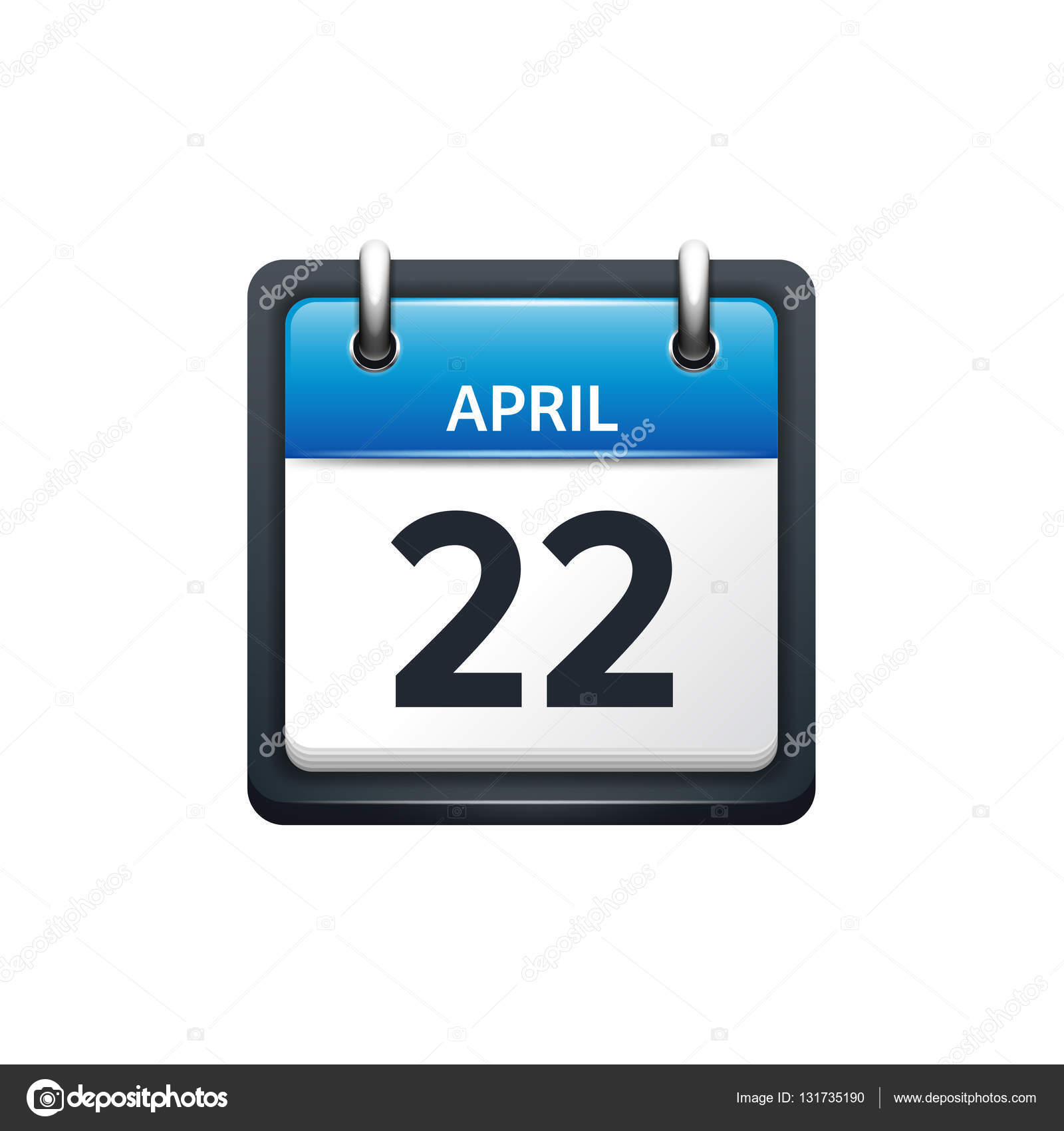 22 Calendar illustration, flat and