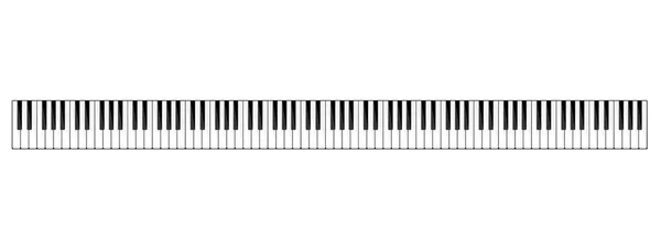 Ilustración vectorial. Fondo plano musical. Tecla de piano, teclado. Melody. Instrumento . — Vector de stock