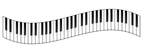 Vektorillustration. Musikalisch flacher Hintergrund. Klaviertaste, Tastatur. Melodie. Instrument. — Stockvektor