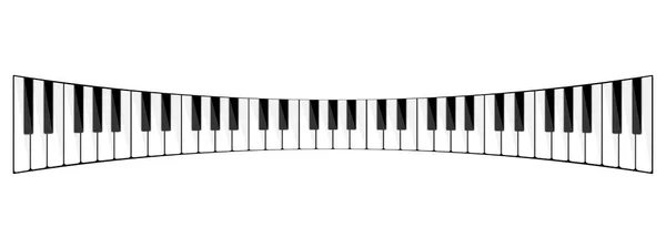 Vectorillustratie. Muzikale platte achtergrond. Toetsenbord van de piano toetsen. Melodie. Instrument. — Stockvector