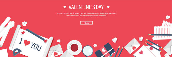 День Святого Валентина. Рабочее место со столом. Дизайн оборудования. Рисование на бумаге. Любовная открытка ручной работы. Пишущая машинка. Приветствую. 14 февраля
.