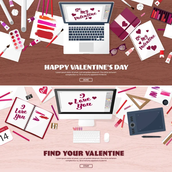 Achtergrond met papier, vlakke envelop. Liefde, harten. De dag van Valentijnskaarten. Worden mijn Valentijn. 14 februari. Vectorillustratie. — Stockfoto