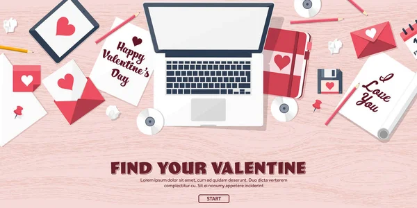 Düz arka plan ile kağıt, zarf. Aşk, kalpleri. Sevgililer günü. Benim sevgilim olmak. 14 Şubat. Vektör çizim.