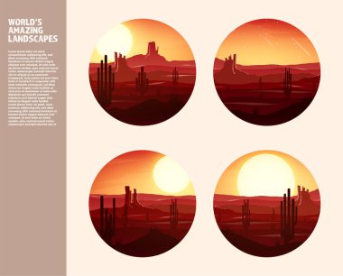 Çöl gezisi. Aşırı turizm ve seyahat. Doğaya geri. Sands.Exploring Afrika. Horizont hattı ile gökyüzü, yıldızlar. Mountaines, uçan kuşlar. Develer.