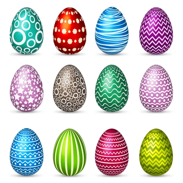 Huevos de Pascua. Primavera. Vacaciones en abril. Un regalo. Celebración estacional . — Vector de stock