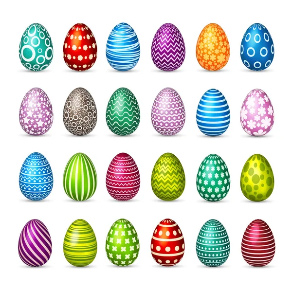 Easter eggs set. Spring. Holidays in April. Gift. Seasonal celebration. — Stock Vector