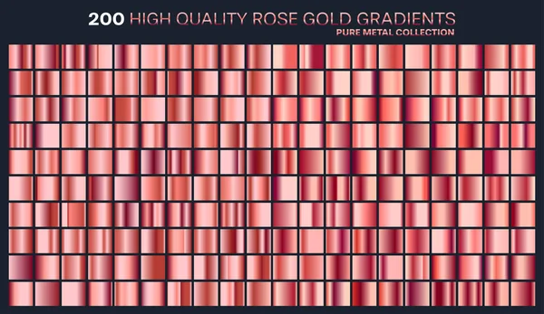 Różowe złoto gradientu, wzór, szablon. Zestaw kolorów dla projektowania, zbiór wysokiej jakości gradienty. Metalowe tekstury, błyszczącym tle. Czystego metalu. Nadaje się do tekstu, makieta, baner, wstążki lub ornament. — Wektor stockowy