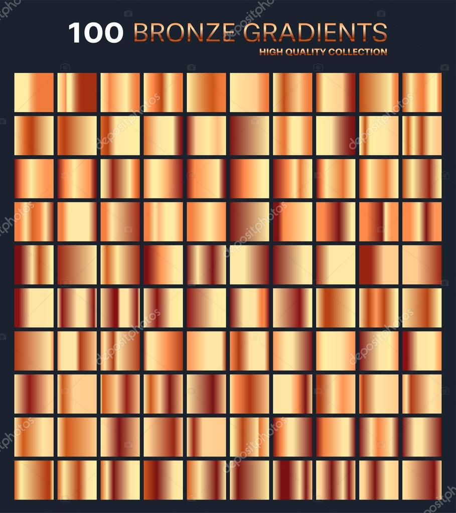 Download Bronze Gradient Pattern Template Set Of Colors For Design Collection Of High Quality Gradients Metallic Texture Shiny Background Pure Metal Suitable For Text Mockup Banner Ribbon Or Ornament Premium Vector In Adobe Illustrator Ai Ai Format PSD Mockup Templates