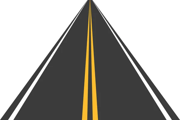 Route, rue avec asphalte. Autoroute. Un moyen de transport. Isolé.Speedway.Vector illustration . — Image vectorielle