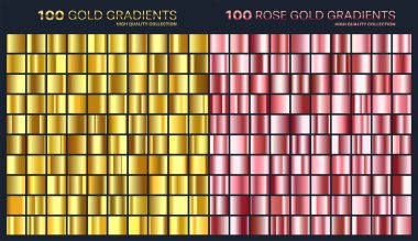 Rose Altın, altın gradyan, desen, şablonu. Tasarım, kaliteli degradeler topluluğu için renk kümesi. Metalik doku, parlak arka plan. Saf metal. Metin, mockup, afiş, şerit, süs için uygundur..
