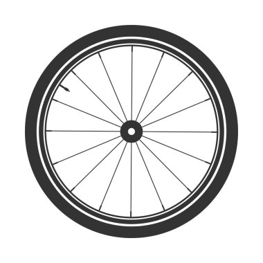 Bisiklet tekerleği sembolü, vektör. Bisiklet lastik. Dağ lastik. Vana. Fitness cycle.Mtb. Bbes25ak.