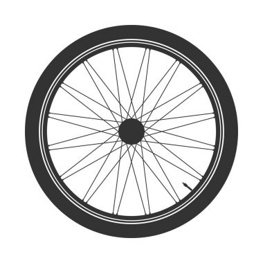 Bisiklet tekerleği sembolü, vektör. Bisiklet lastik. Dağ lastik. Vana. Fitness cycle.Mtb. Bbes25ak.