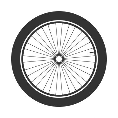 Bisiklet tekerleği sembolü, vektör. Bisiklet lastik. Dağ lastik. Vana. Fitness cycle.Mtb. Bbes25ak.