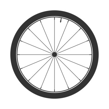 Bisiklet tekerleği sembolü, vektör. Bisiklet lastik. Dağ lastik. Vana. Fitness cycle.Mtb. Bbes25ak.