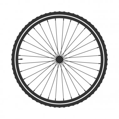 Bisiklet tekerleği sembolü, vektör. Bisiklet lastik. Dağ lastik. Vana. Fitness cycle.Mtb. Bbes25ak.