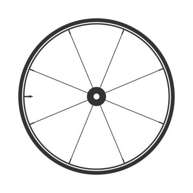 Bisiklet tekerleği sembolü, vektör. Bisiklet lastik. Dağ lastik. Vana. Fitness cycle.Mtb. Bbes25ak.
