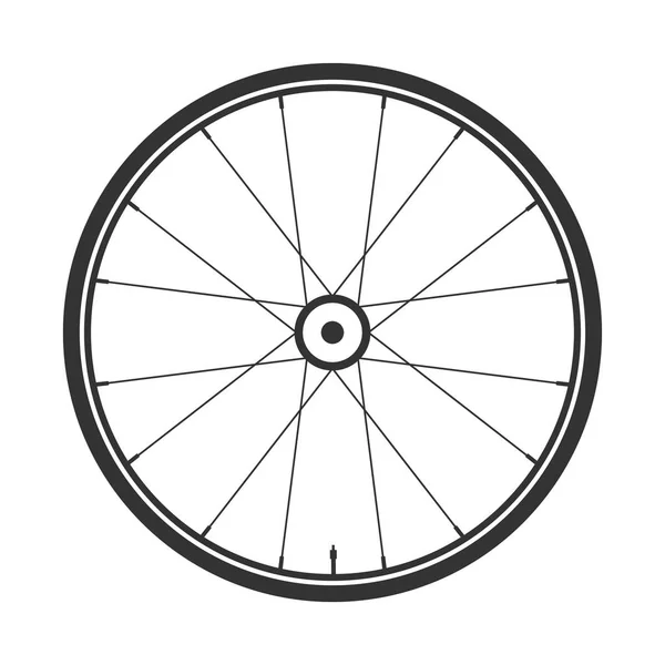 Символ велосипедного колеса, вектор. Велосипедная резина. Горная шина. Клапан. Fitness cycle.MTB Маунтенбайк . — стоковый вектор