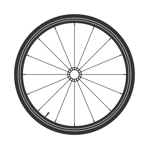 Fahrradrad-Symbol, Vektor. Fahrradgummi. Bergreifen. Ventil. fitness cycle.mtb. Mountainbike. — Stockvektor