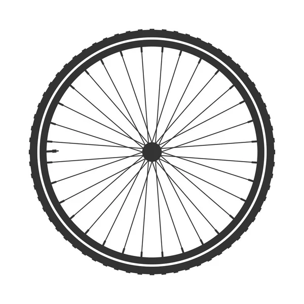 Символ велосипедного колеса, вектор. Велосипедная резина. Горная шина. Клапан. Fitness cycle.MTB Маунтенбайк . — стоковый вектор