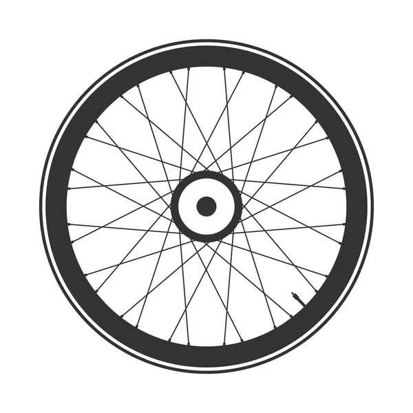 Bisiklet tekerleği sembolü, vektör. Bisiklet lastik. Dağ lastik. Vana. Fitness cycle.Mtb. Bbes25ak. — Stok Vektör
