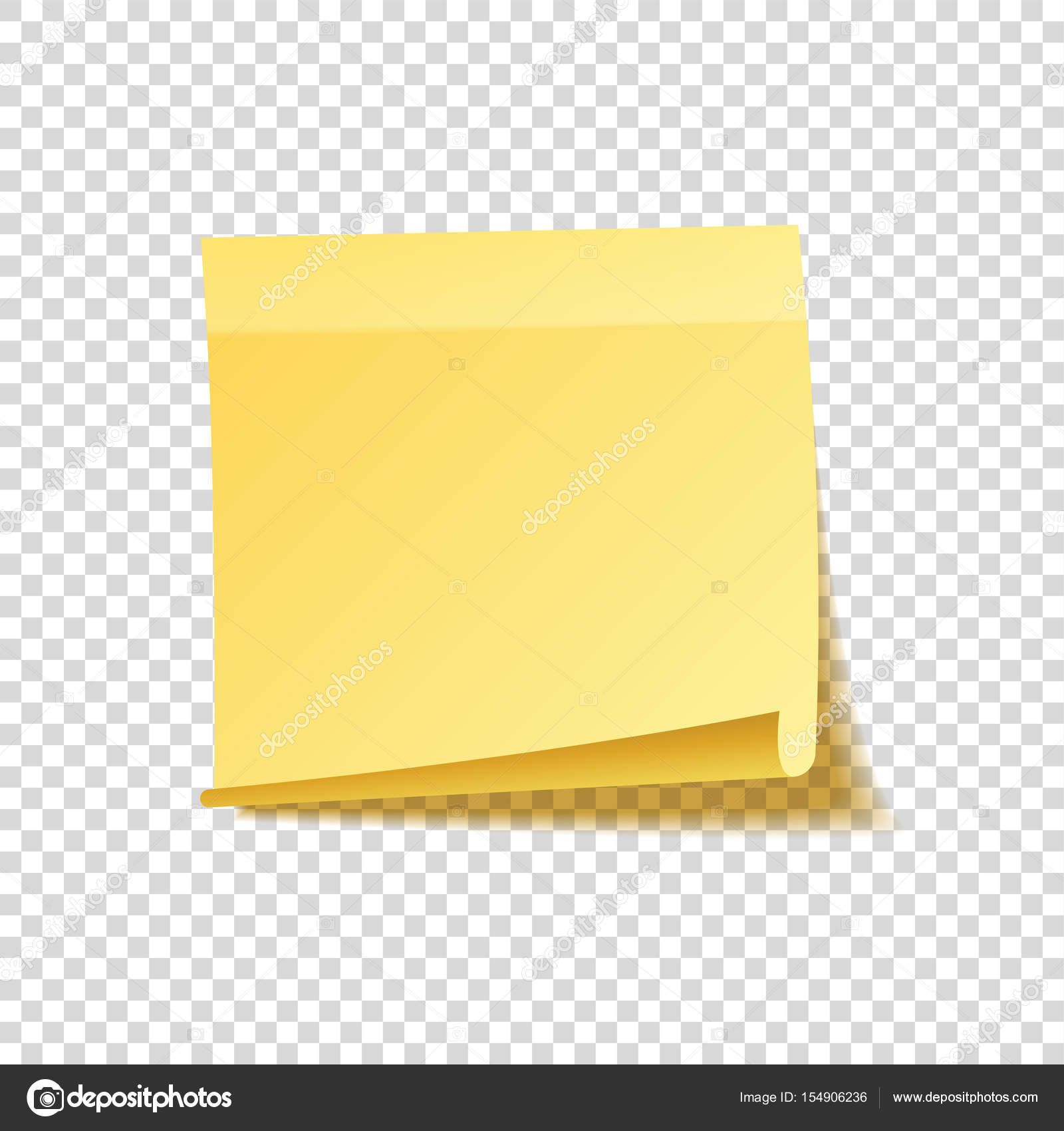 White Sticky Notes With Realistic Shadow Vector, Sticky Notes, White Notes,  Memo PNG and Vector with Transparent Background for Free Download