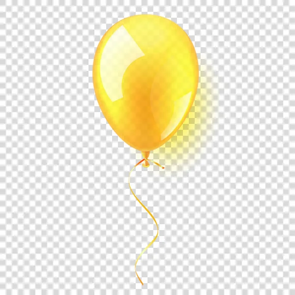 Isoliert realistischen bunten Hochglanz-Luftballon. Geburtstagsfeier. ribbon.celebration. Hochzeit oder Jahrestag. Vektorillustration. — Stockvektor