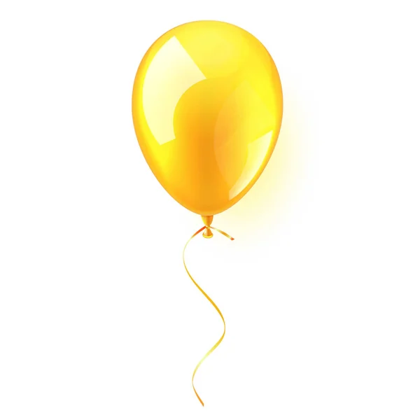Ізольована реалістична барвиста глянцева повітряна куля. Вечірка на день народження. Стрічка. Святкування. Весілля або ювілей. Векторні ілюстрації . — стоковий вектор