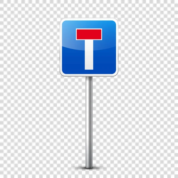 Modré dopravní značky kolekce izolované na průhledné pozadí. Řízení silničního provozu. Lane využití. Zastavte a výnos. Regulační znamení. Křivky a obraty. — Stockový vektor