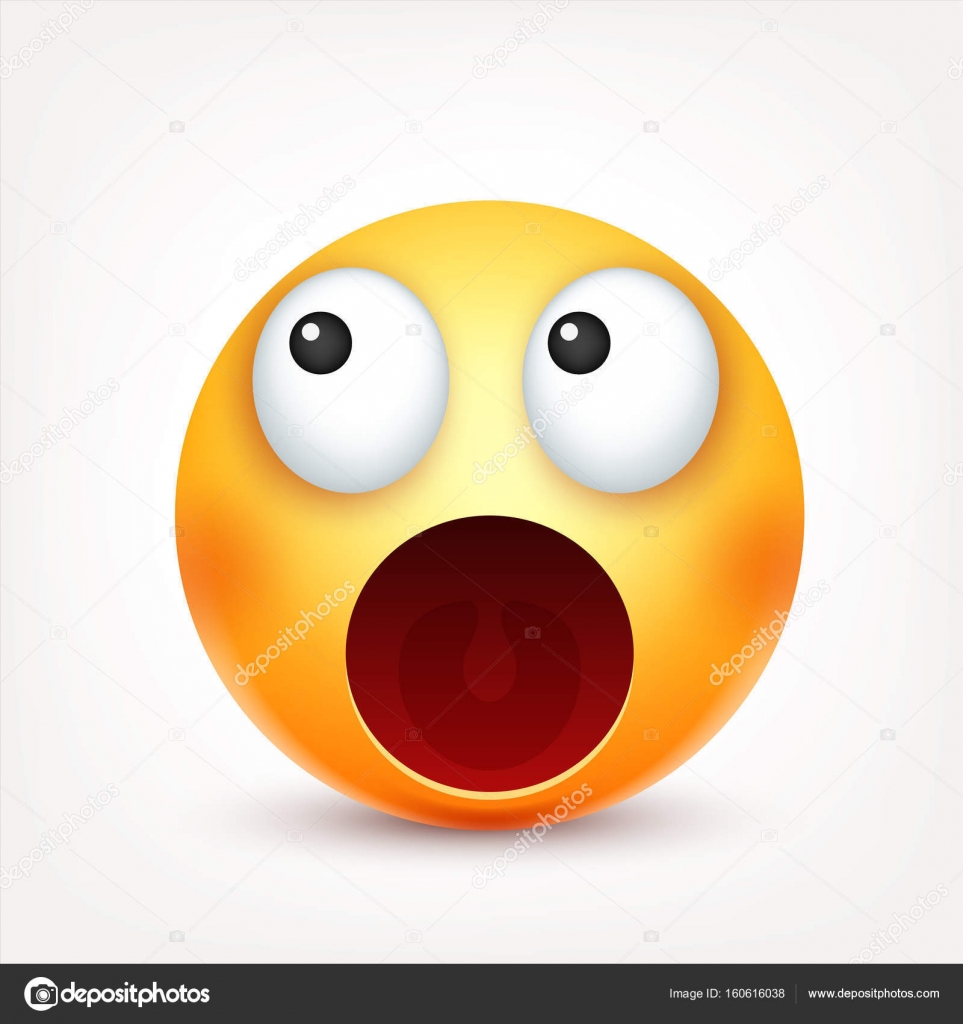 Smiley,emoticon. Yellow face with emotions. Facial expression. 3d ...