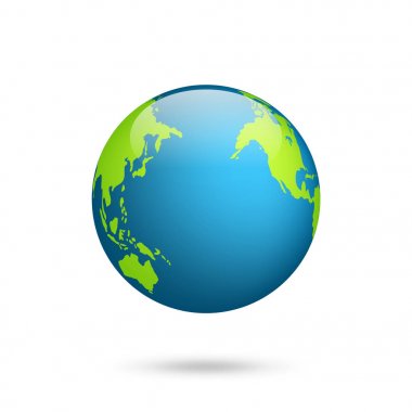 Dünya küresi. Dünya haritası hazır. Kıtaları olan bir gezegen. Afrika Asya, Avustralya, Avrupa, Kuzey Amerika ve Güney Amerika..