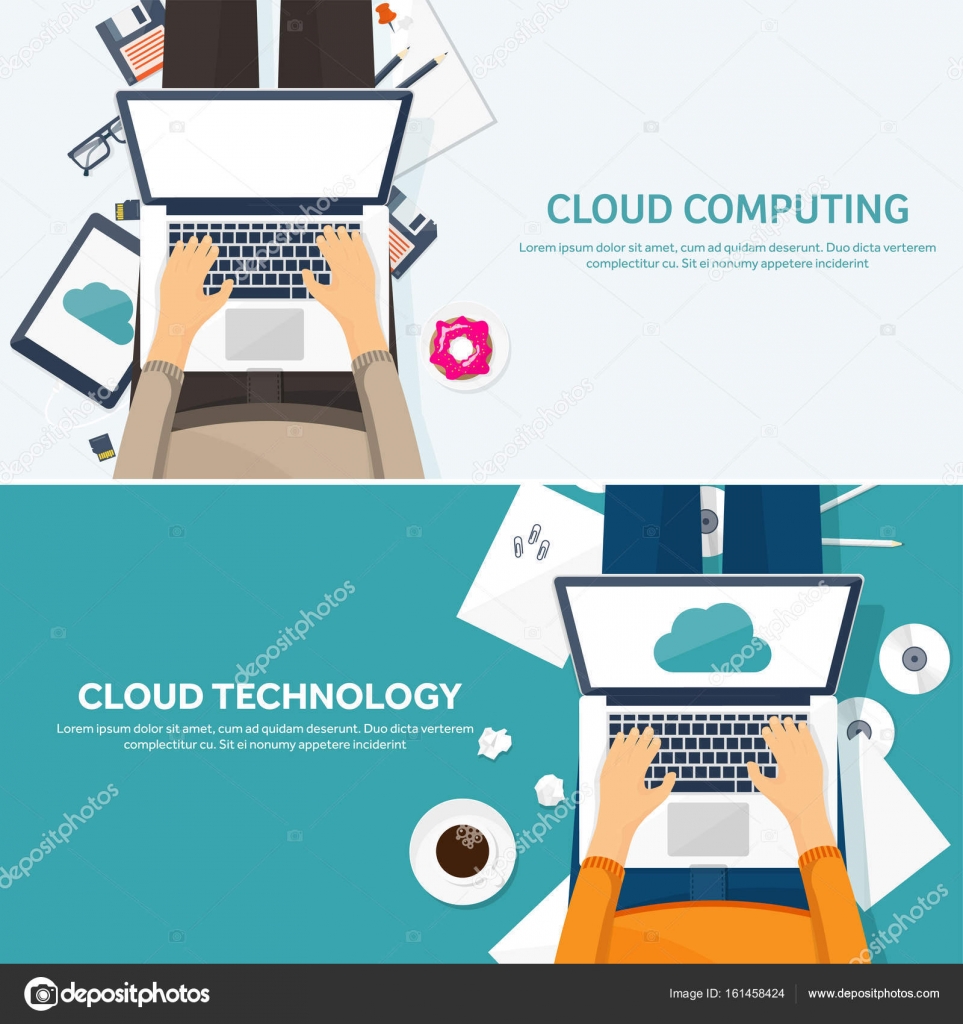 Vector Illustration Workplace Table With Documents