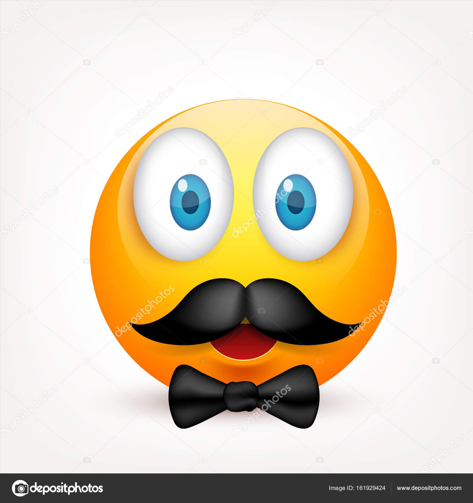 Smiley Avec Des Yeux Bleus émoticône Face Jaune Avec Les