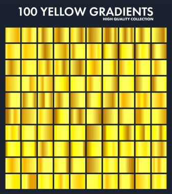 Sarı krom gradyan, desen, şablonu ayarlayın. Güneş, meyve renk tasarımı için yüksek kaliteli degradeler topluluğu. Metalik doku, parlak metal arka plan. Metin, mockup, afiş, şerit için uygundur.