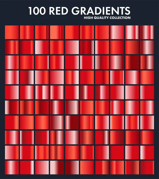 Röd chrome gradient sätta, mönstret, mallen. Kärlek, hjärta färger för design, samling av högkvalitativa övertoningar. Metalliska textur, glänsande metall bakgrund. Lämplig för text, mockup, banner, menyfliksområdet — Stock vektor