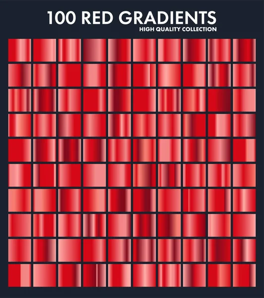 Röd chrome gradient sätta, mönstret, mallen. Kärlek, hjärta färger för design, samling av högkvalitativa övertoningar. Metalliska textur, glänsande metall bakgrund. Lämplig för text, mockup, banner, band eller prydnad. — Stock vektor