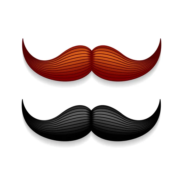 Schnurrbart isoliert auf weiß. schwarzer Vektor Vintage Schnurrbart. Friseursalon. Retro-Kollektion. Hipster-Bart. — Stockvektor