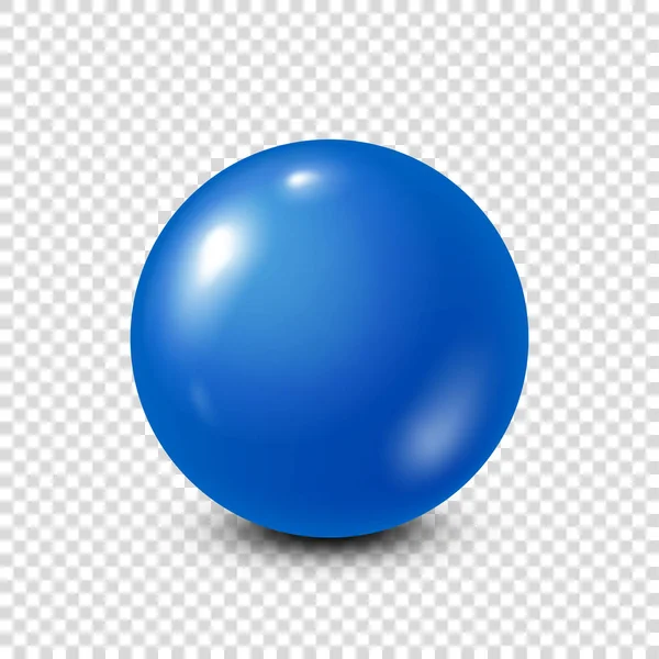 Μπλε λοταρία, μπιλιάρδο, πισίνα μπάλα. Σνούκερ. Διαφανές φόντο. Εικονογράφηση διάνυσμα. — Διανυσματικό Αρχείο