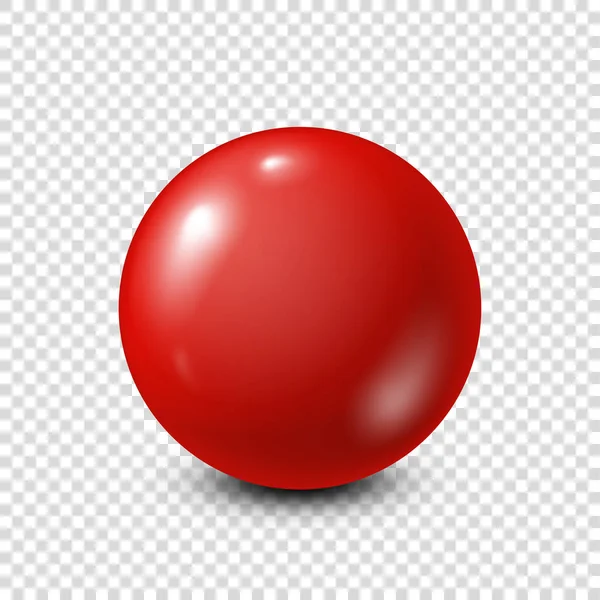 Κόκκινο λαχείο, μπιλιάρδο, πισίνα μπάλα. Σνούκερ. Διαφανές φόντο. Εικονογράφηση διάνυσμα. — Διανυσματικό Αρχείο