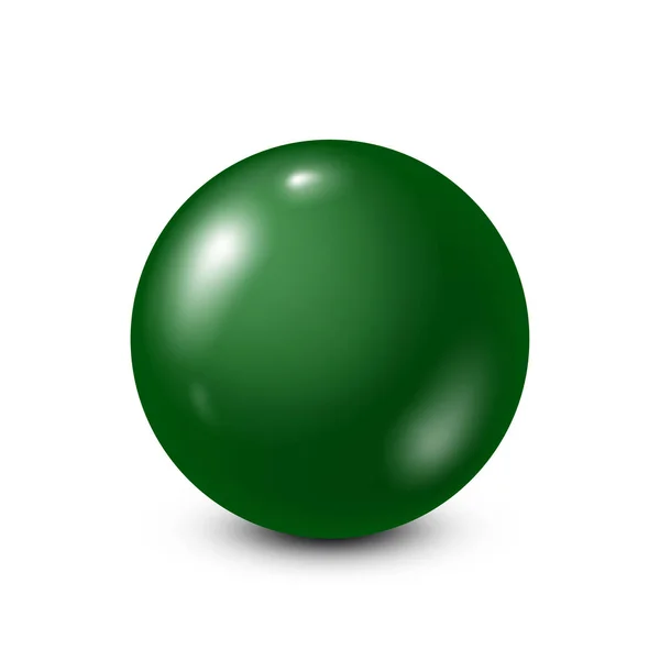 绿色彩票、 台球、 游泳池球。斯诺克。白色背景。矢量图. — 图库矢量图片