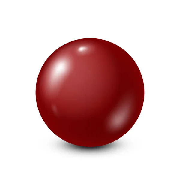 Σκούρο κόκκινο λαχείο, μπιλιάρδο, πισίνα μπάλα. Σνούκερ. Λευκό φόντο. Εικονογράφηση διάνυσμα. — Διανυσματικό Αρχείο