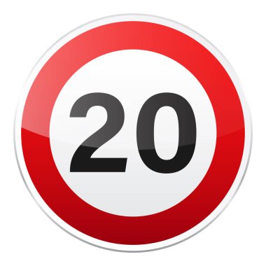 Yol kırmızı beyaz arka plan üzerinde oturum açın. Yol trafik kontrolü. Lane kullanım. Bırak da verim. Düzenleyici işareti. Sokak. Hız sınırı.