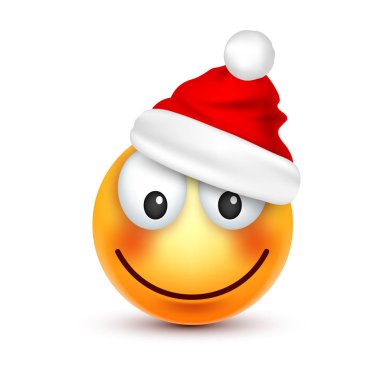 Noel şapka ve smiley