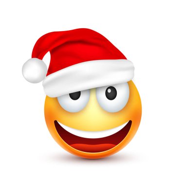 Noel şapka ve smiley