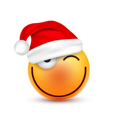 Noel şapka ve smiley