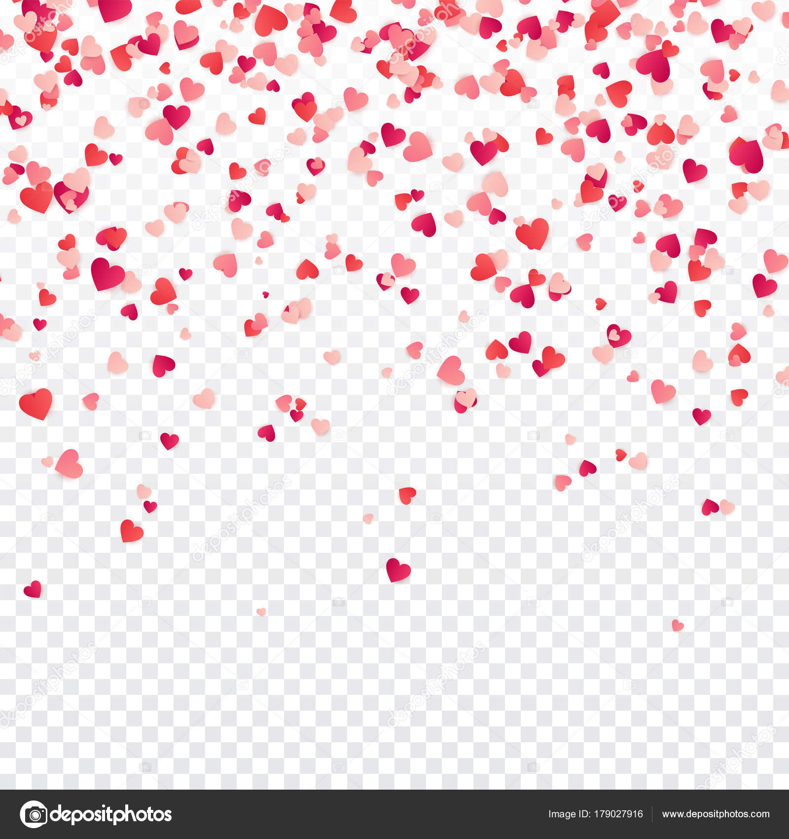 Heart confetti. Valentines, Womens, Mothers day background with