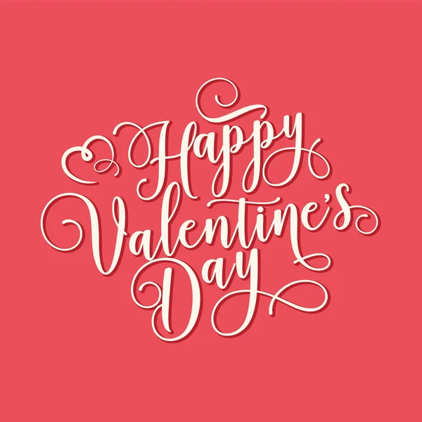 Sevgililer günü eğik yazı. El yazısı romantik tebrik kartı ile metin mutlu Sevgililer günü. 14 Şubat, sevgi ve kalp.