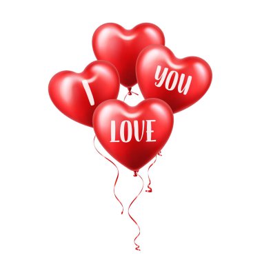 Kurdele ile Sevgililer günü kırmızı balon. Kalp şekli. Aşk, 14 Şubat.