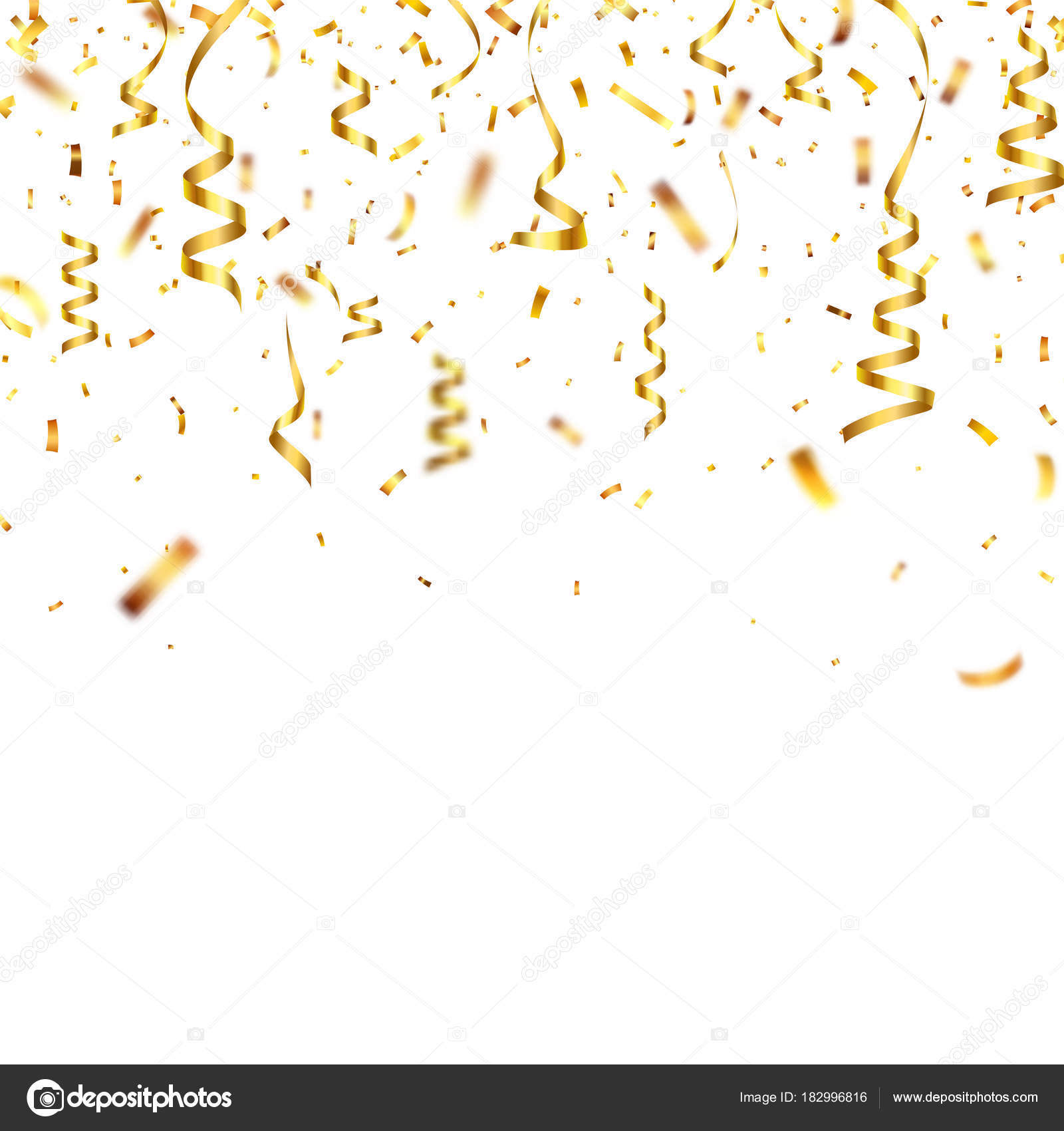 christmas golden confetti with